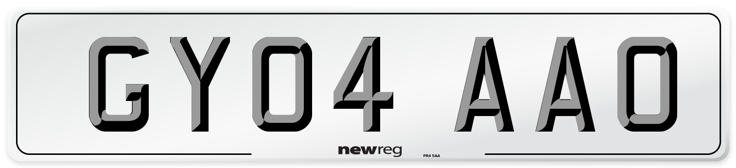 GY04 AAO Number Plate from New Reg